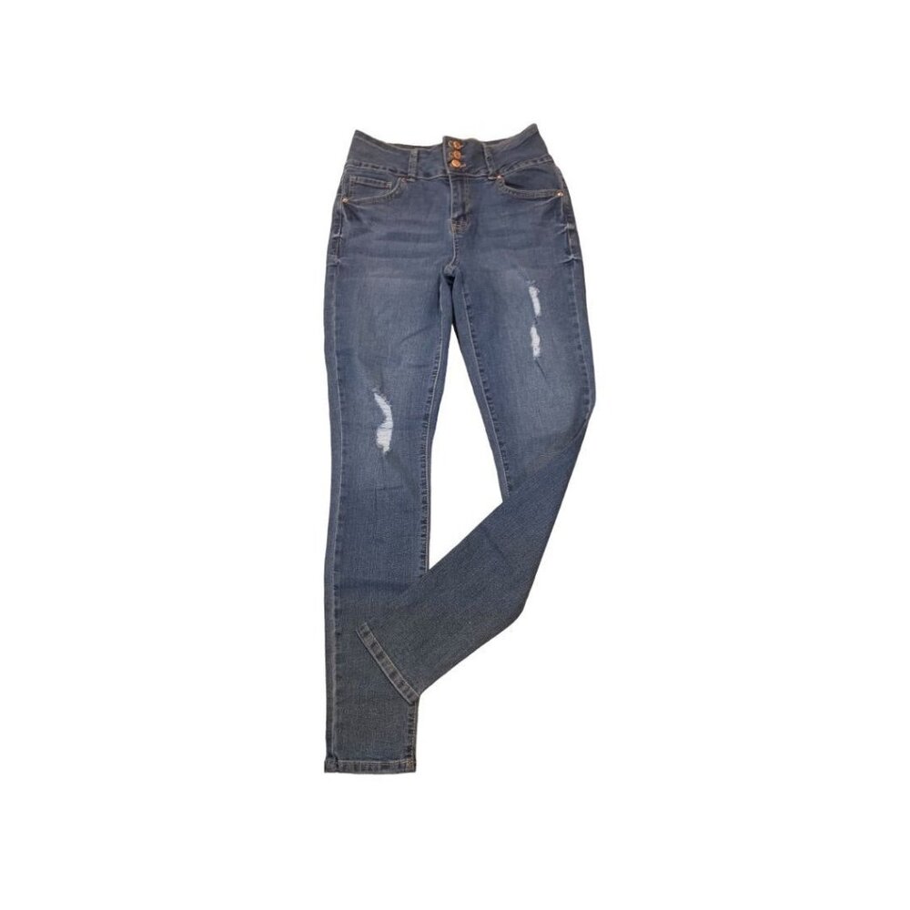 Size 7 YMI Junior Women's Distressed Jeans Strech Skinny Denim